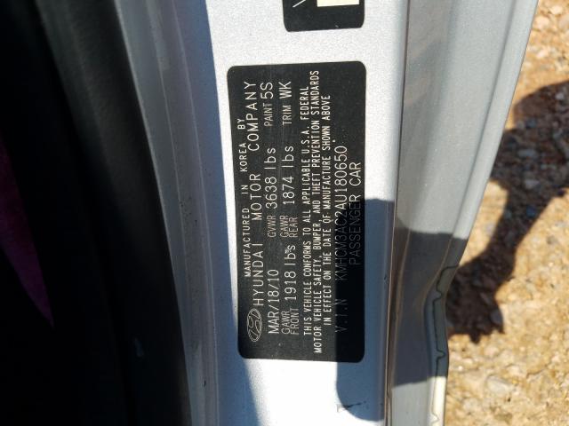 Photo 9 VIN: KMHCM3AC2AU180650 - HYUNDAI ACCENT BLU 