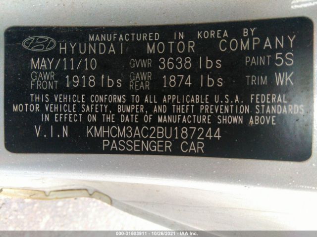 Photo 8 VIN: KMHCM3AC2BU187244 - HYUNDAI ACCENT 