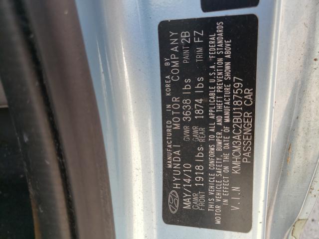 Photo 9 VIN: KMHCM3AC2BU187597 - HYUNDAI ACCENT GL 