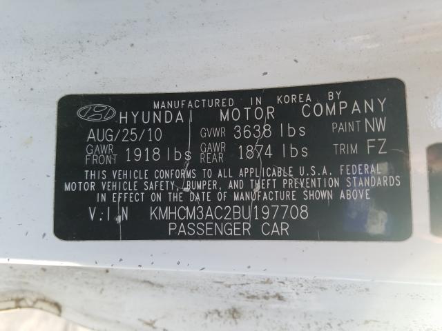 Photo 9 VIN: KMHCM3AC2BU197708 - HYUNDAI ACCENT GL 