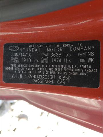 Photo 9 VIN: KMHCM3AC3BU190850 - HYUNDAI ACCENT GL 