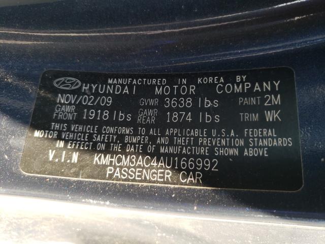 Photo 9 VIN: KMHCM3AC4AU166992 - HYUNDAI ACCENT BLU 