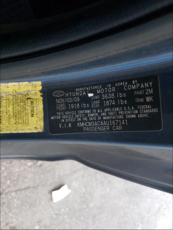 Photo 9 VIN: KMHCM3AC4AU167141 - HYUNDAI ACCENT BLU 