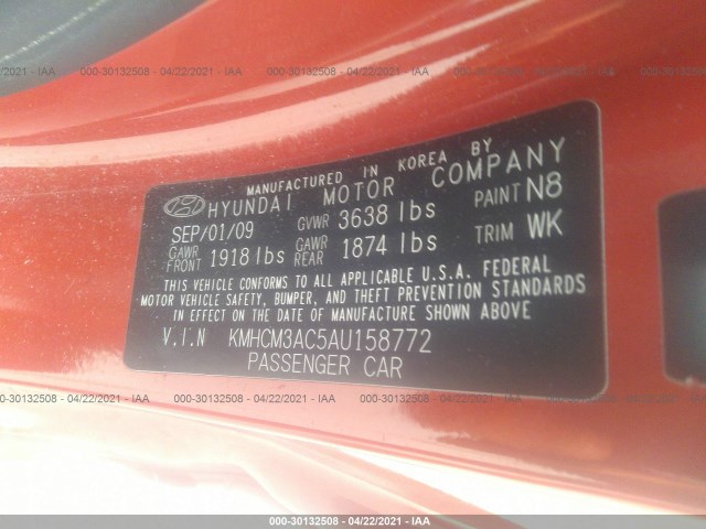 Photo 8 VIN: KMHCM3AC5AU158772 - HYUNDAI ACCENT 