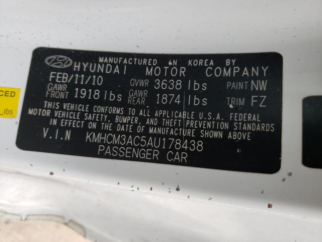 Photo 9 VIN: KMHCM3AC5AU178438 - HYUNDAI ACCENT BLU 