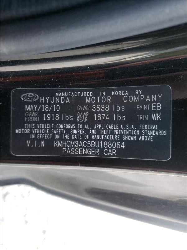 Photo 9 VIN: KMHCM3AC5BU188064 - HYUNDAI ACCENT GL 