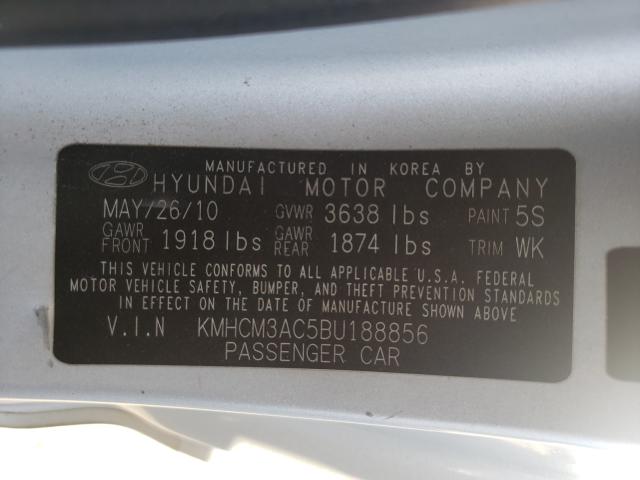 Photo 9 VIN: KMHCM3AC5BU188856 - HYUNDAI ACCENT GL 