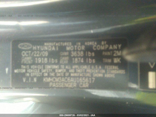 Photo 8 VIN: KMHCM3AC6AU165617 - HYUNDAI ACCENT 