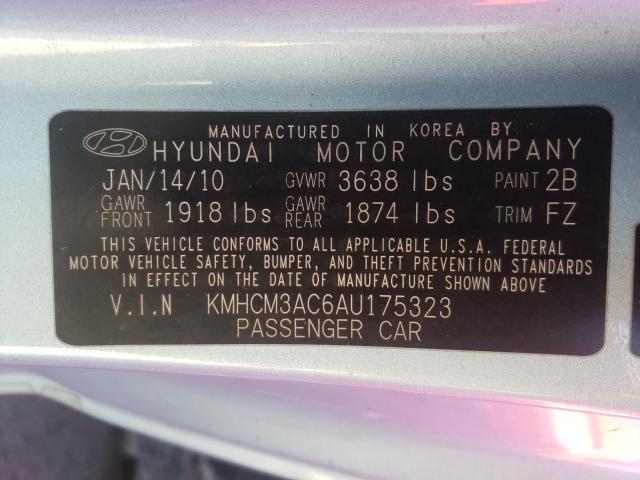 Photo 9 VIN: KMHCM3AC6AU175323 - HYUNDAI ACCENT BLU 