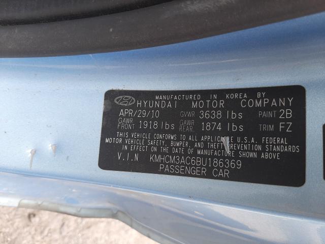 Photo 9 VIN: KMHCM3AC6BU186369 - HYUNDAI ACCENT GL 