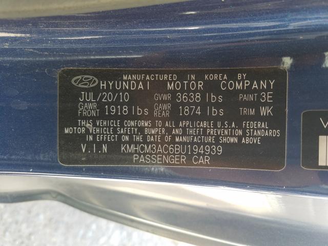 Photo 9 VIN: KMHCM3AC6BU194939 - HYUNDAI ACCENT GL 