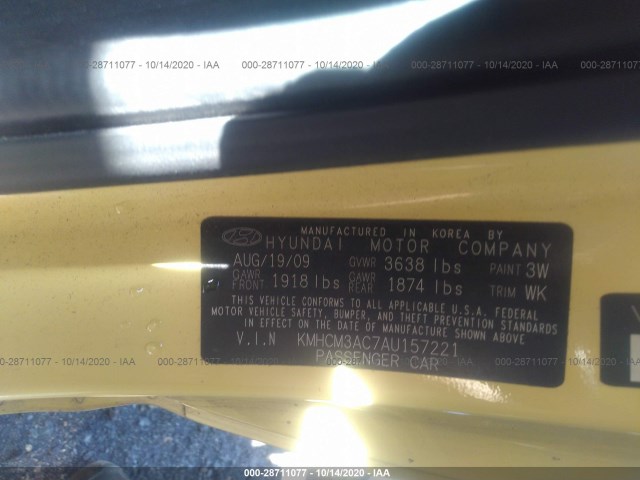 Photo 8 VIN: KMHCM3AC7AU157221 - HYUNDAI ACCENT 