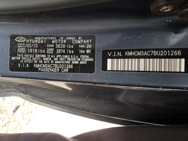 Photo 9 VIN: KMHCM3AC7BU201266 - HYUNDAI ACCENT GL 