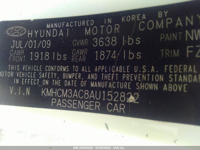 Photo 8 VIN: KMHCM3AC8AU152822 - HYUNDAI ACCENT 