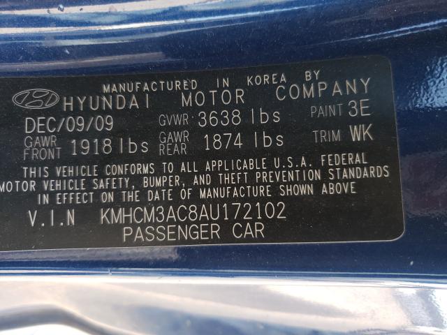 Photo 9 VIN: KMHCM3AC8AU172102 - HYUNDAI ACCENT 