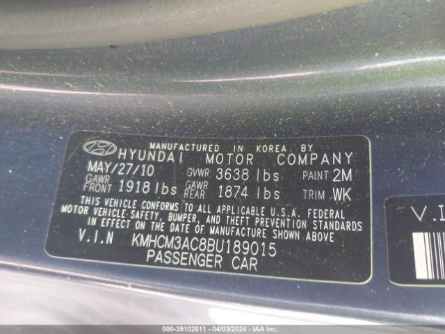 Photo 8 VIN: KMHCM3AC8BU189015 - HYUNDAI ACCENT 