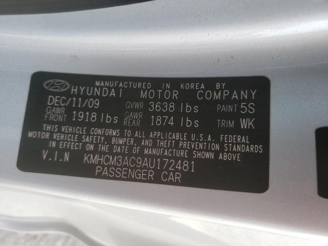 Photo 9 VIN: KMHCM3AC9AU172481 - HYUNDAI ACCENT BLU 