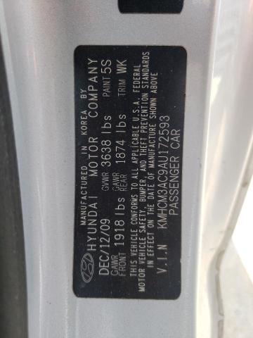 Photo 9 VIN: KMHCM3AC9AU172593 - HYUNDAI ACCENT BLU 