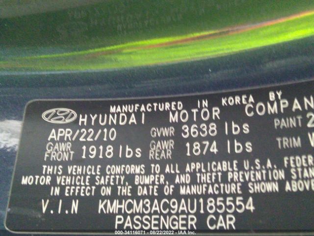 Photo 8 VIN: KMHCM3AC9AU185554 - HYUNDAI ACCENT 