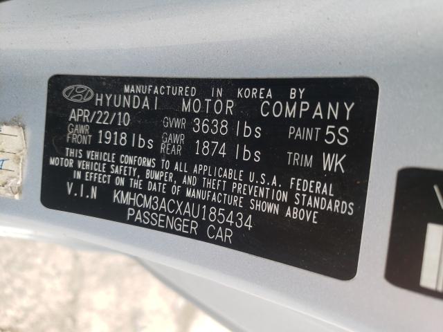 Photo 9 VIN: KMHCM3ACXAU185434 - HYUNDAI ACCENT BLU 