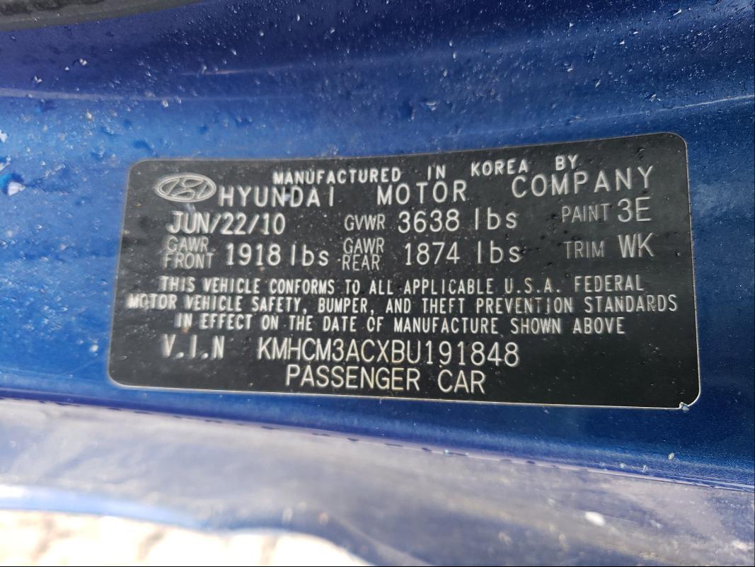 Photo 9 VIN: KMHCM3ACXBU191848 - HYUNDAI ACCENT GL 