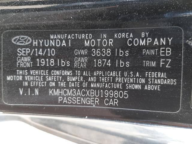 Photo 9 VIN: KMHCM3ACXBU199805 - HYUNDAI ACCENT GL 