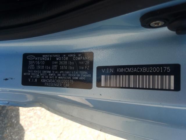 Photo 9 VIN: KMHCM3ACXBU200175 - HYUNDAI ACCENT GL 