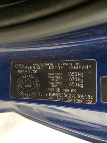 Photo 11 VIN: KMHCN35C27U005184 - HYUNDAI ACCENT 