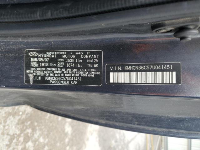 Photo 11 VIN: KMHCN36C57U041451 - HYUNDAI ACCENT 