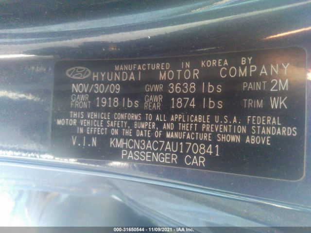 Photo 8 VIN: KMHCN3AC7AU170841 - HYUNDAI ACCENT 