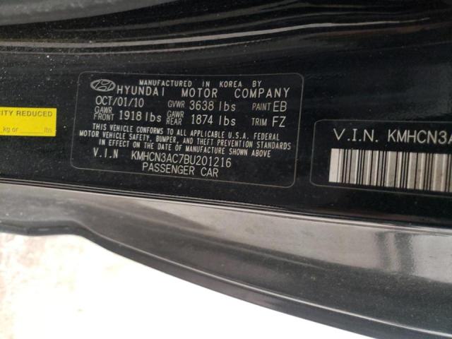 Photo 9 VIN: KMHCN3AC7BU201216 - HYUNDAI ACCENT SE 