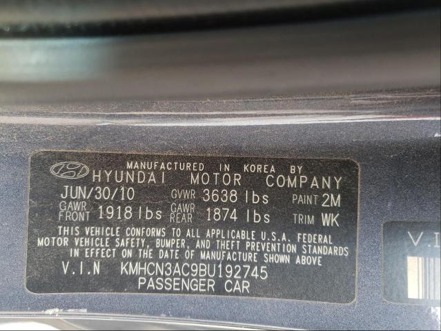 Photo 9 VIN: KMHCN3AC9BU192745 - HYUNDAI ACCENT SE 