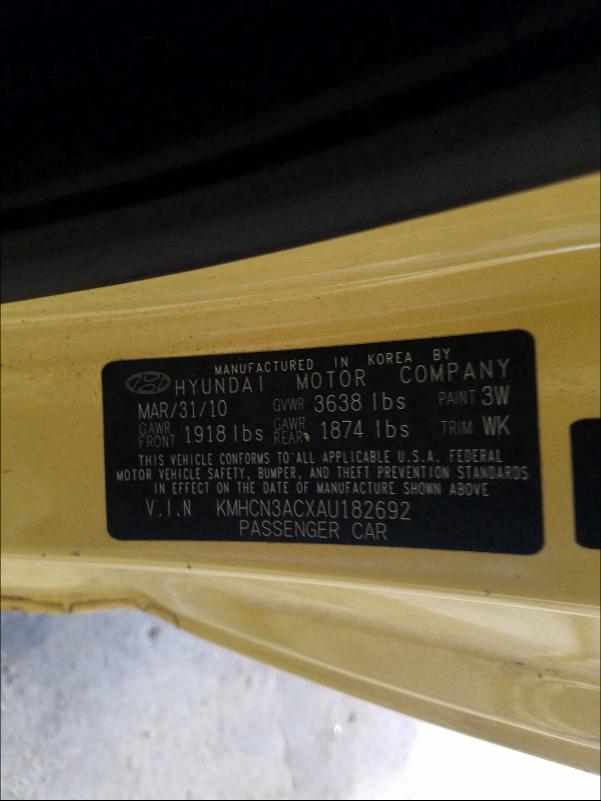 Photo 9 VIN: KMHCN3ACXAU182692 - HYUNDAI ACCENT SE 