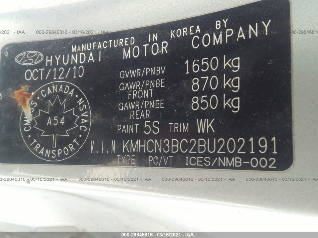 Photo 8 VIN: KMHCN3BC2BU202191 - HYUNDAI ACCENT 