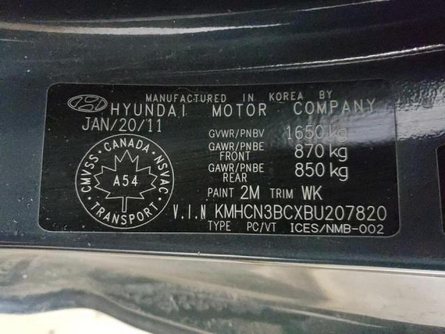 Photo 9 VIN: KMHCN3BCXBU207820 - HYUNDAI ACCENT SE 