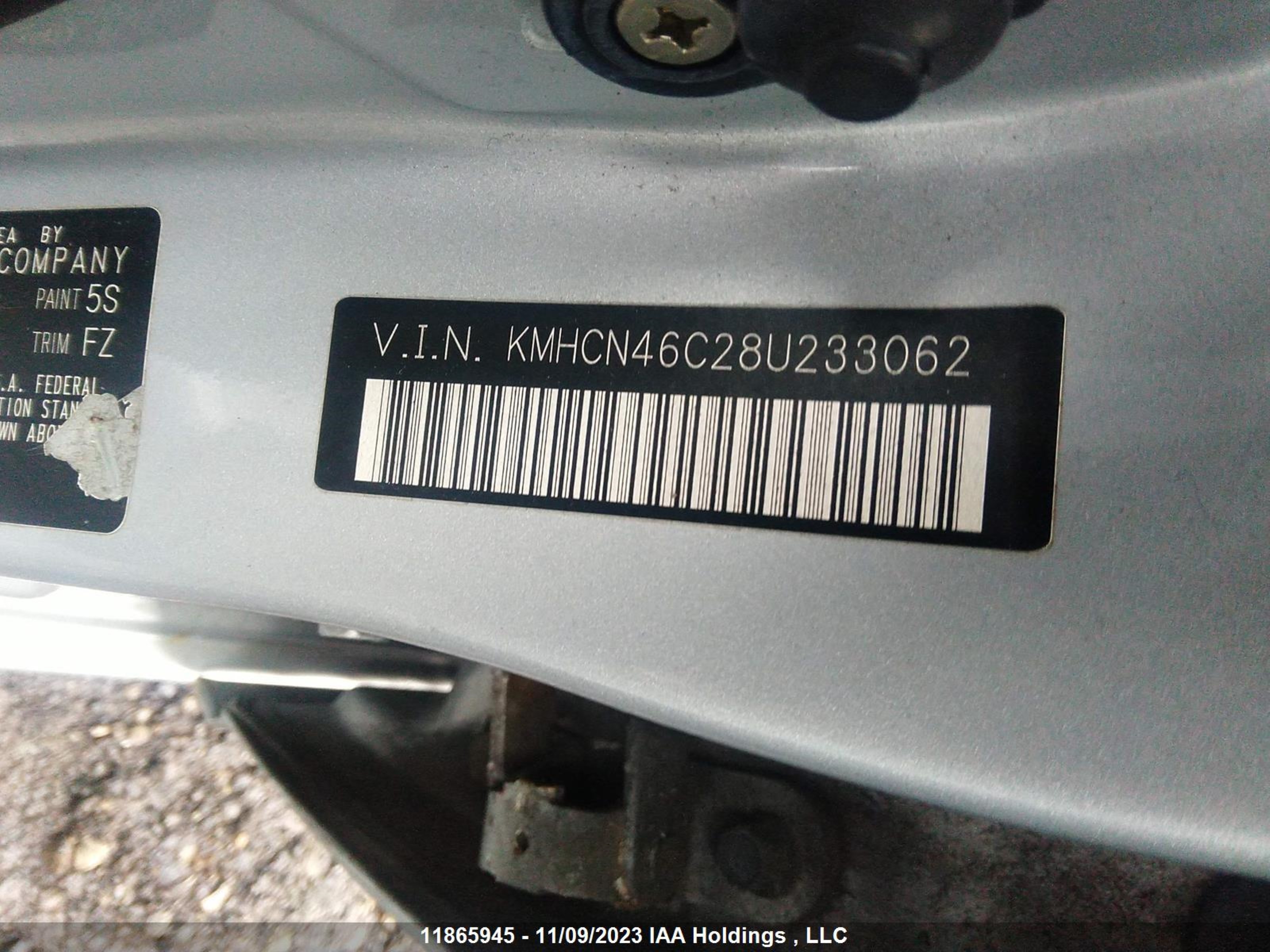 Photo 8 VIN: KMHCN46C28U233062 - HYUNDAI ACCENT 