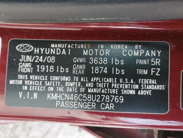 Photo 11 VIN: KMHCN46C58U278769 - HYUNDAI ACCENT 