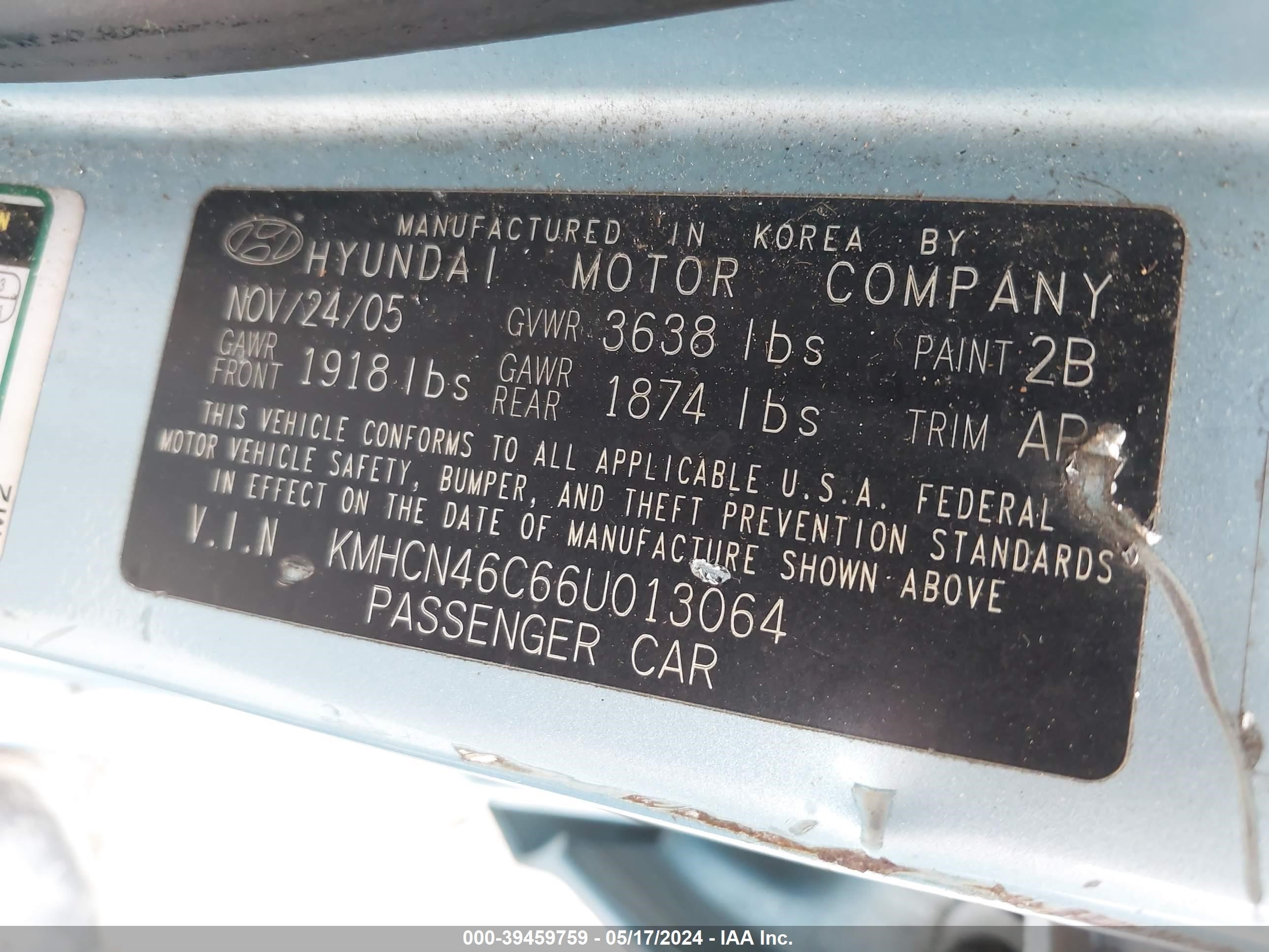 Photo 8 VIN: KMHCN46C66U013064 - HYUNDAI ACCENT 