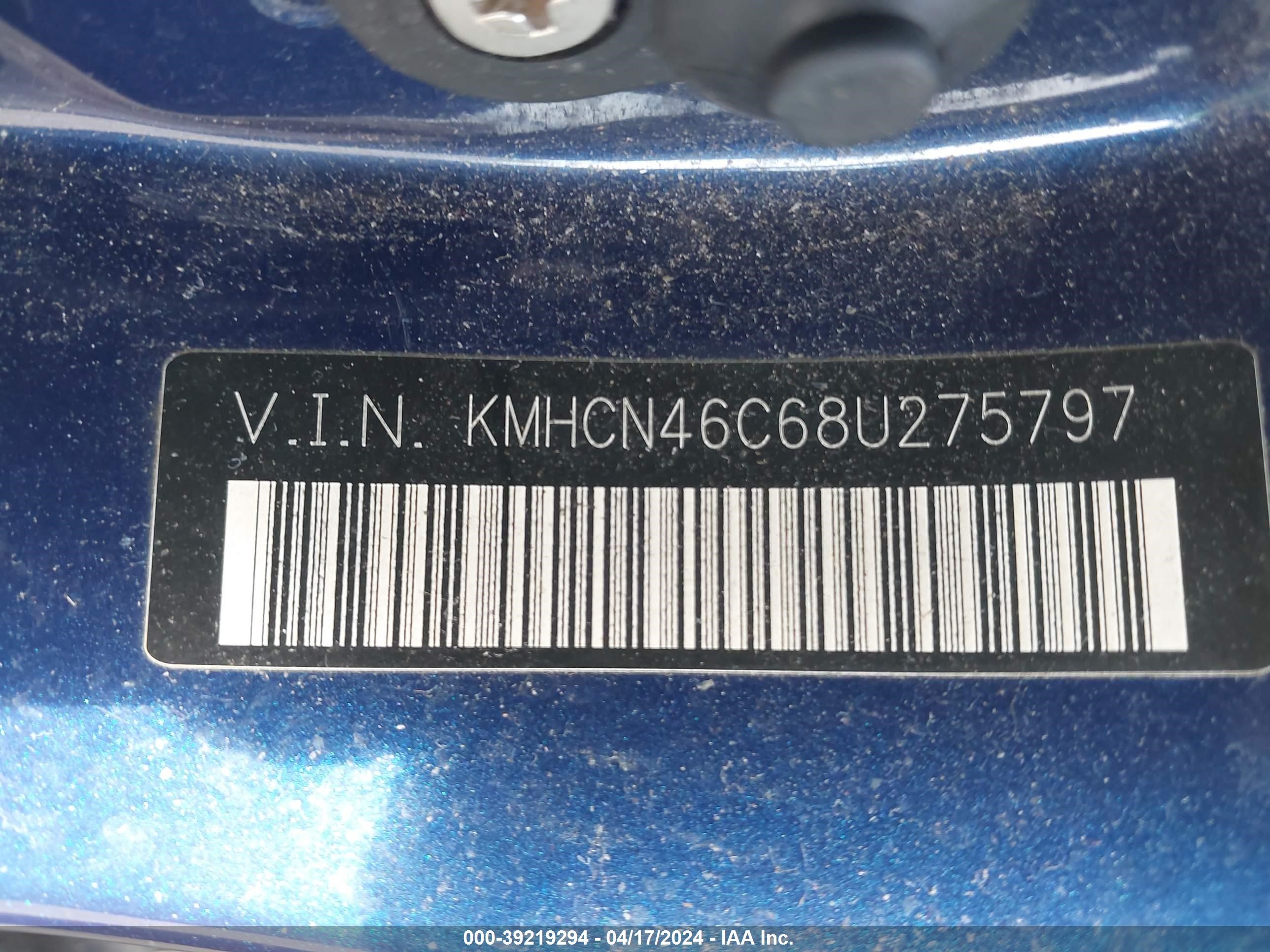 Photo 8 VIN: KMHCN46C68U275797 - HYUNDAI ACCENT 