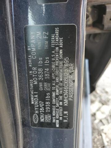 Photo 11 VIN: KMHCN46CX8U207695 - HYUNDAI ACCENT 