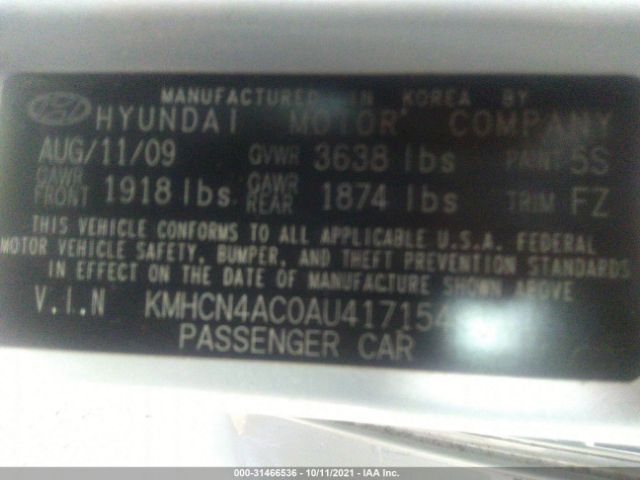 Photo 8 VIN: KMHCN4AC0AU417154 - HYUNDAI ACCENT 