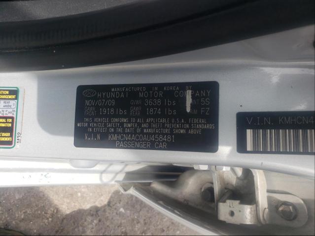 Photo 9 VIN: KMHCN4AC0AU458481 - HYUNDAI ACCENT GLS 