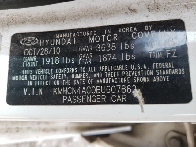 Photo 9 VIN: KMHCN4AC0BU607862 - HYUNDAI ACCENT GLS 