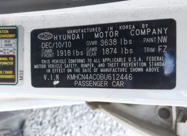 Photo 8 VIN: KMHCN4AC0BU612446 - HYUNDAI ACCENT 