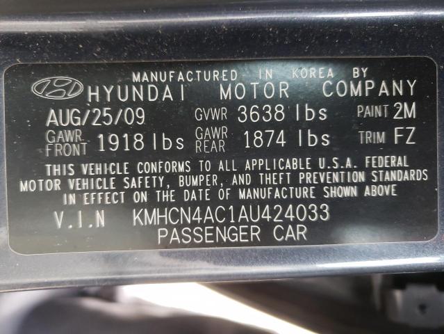 Photo 9 VIN: KMHCN4AC1AU424033 - HYUNDAI ACCENT GLS 