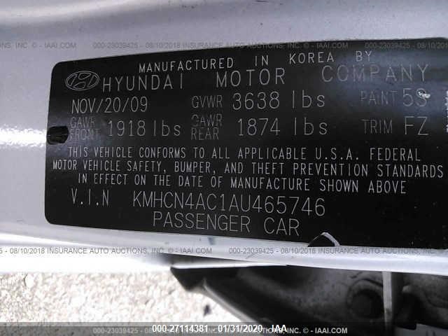 Photo 8 VIN: KMHCN4AC1AU465746 - HYUNDAI ACCENT 