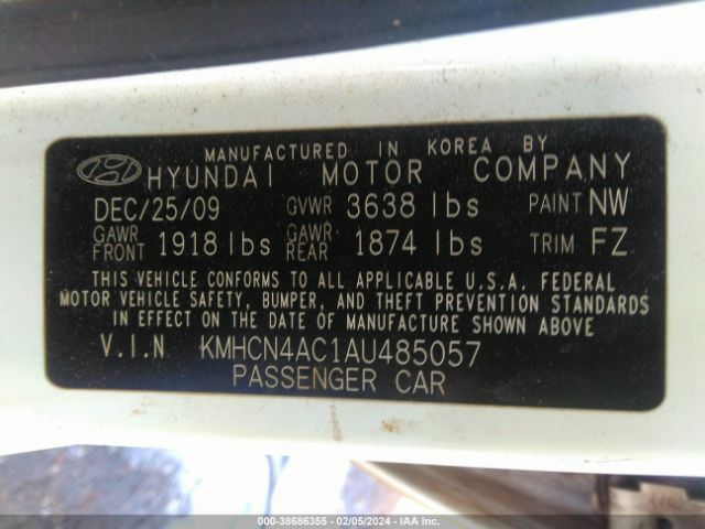 Photo 8 VIN: KMHCN4AC1AU485057 - HYUNDAI ACCENT 