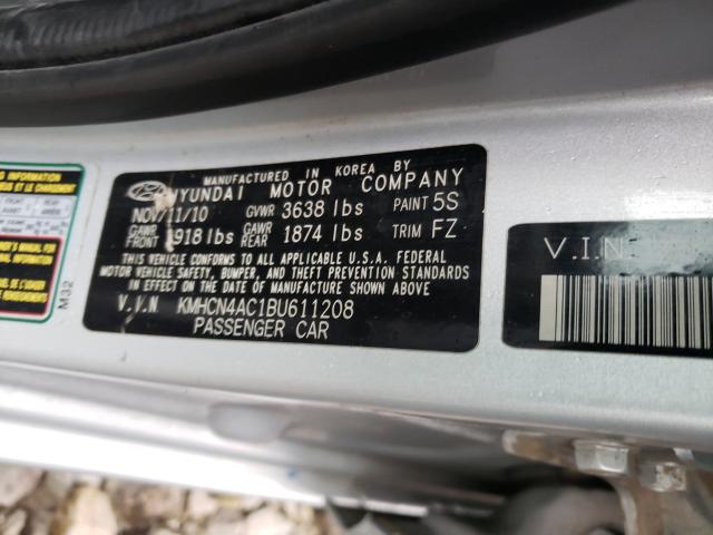 Photo 9 VIN: KMHCN4AC1BU611208 - HYUNDAI ACCENT GLS 