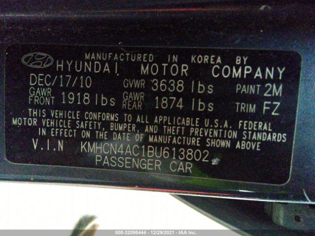 Photo 8 VIN: KMHCN4AC1BU613802 - HYUNDAI ACCENT 