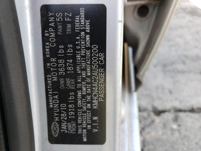 Photo 9 VIN: KMHCN4AC2AU500200 - HYUNDAI ACCENT GLS 